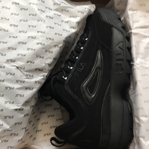 Fila Disruptor II Triple Black Kids 6.5 WO 8.5